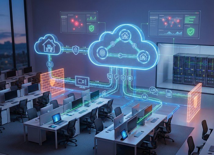 أفضل ممارسات أمن مكاتب العمل الهجين