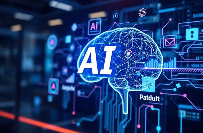 مشغل أمني يراقب لوحة تحكم غرفة السيطرة المدعومة بالذكاء الاصطناعي مع تحليلات فورية واكتشاف تهديدات