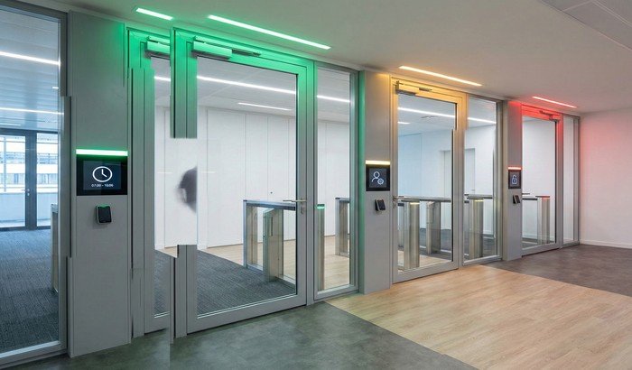 نظرة عامة على نظام التحكم في الدخول مع قارئ البطاقات وماسح البيومتري