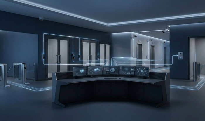 لوحة تحكم مركزية للتحكم في الدخول مع واجهة المراقبة