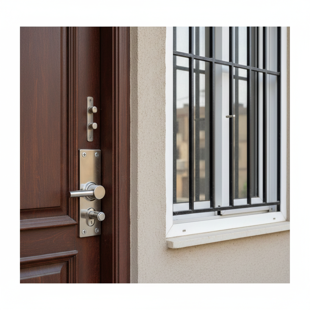 Door Reinforcement Lock and Deadbolt Installation for Residential Security