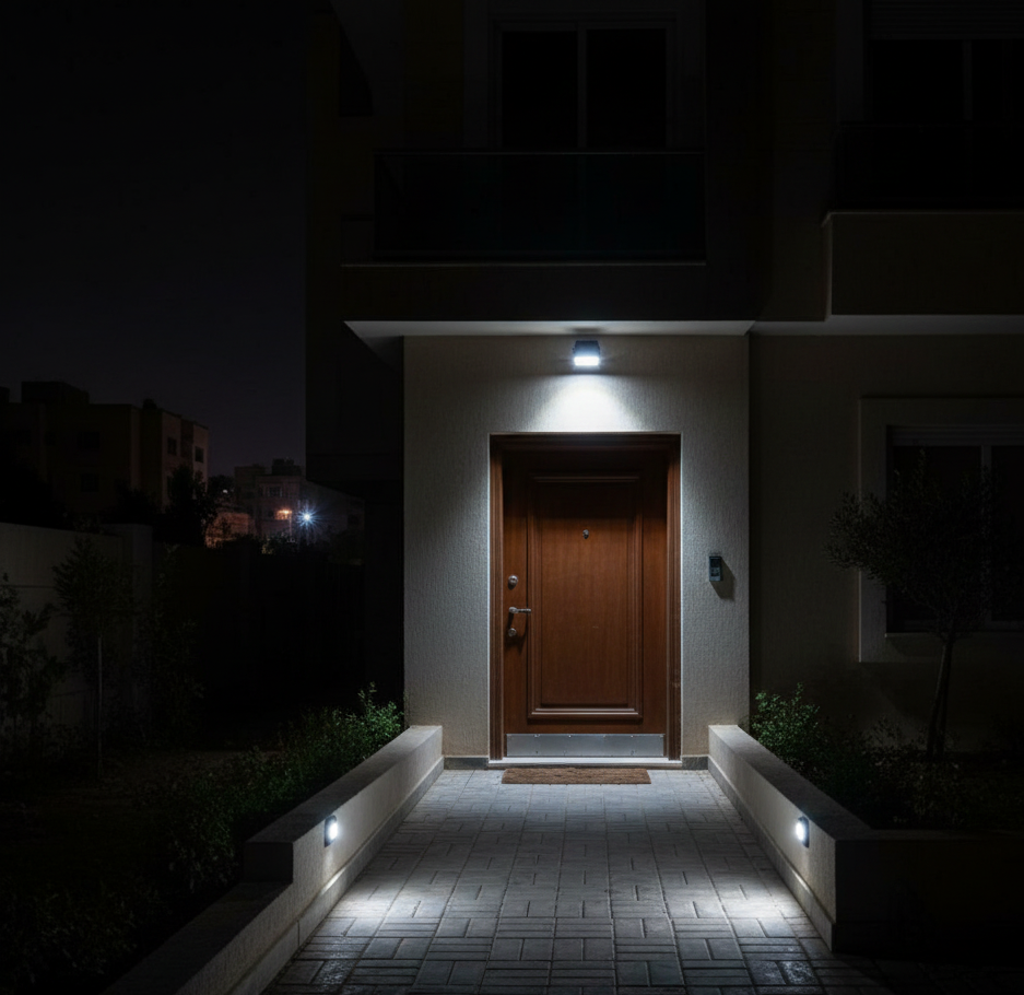 Motion-Activated LED Security Lighting for Home Exteriors