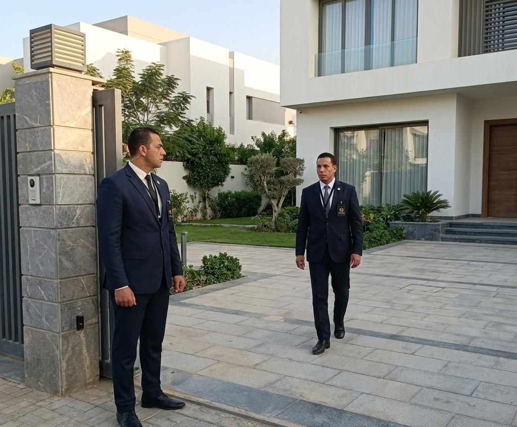 Professional Security Officer Protecting High-Risk Facility